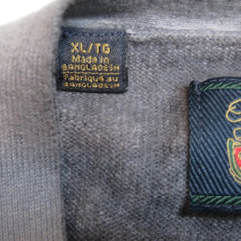 Blue Chrome Buffalo David Bitton Cardigan Sweater Mens XL Gray Cotton Button‎ Up